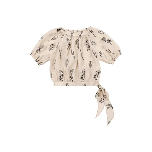 SINBOS Абрикос Цветочный Женские Футболки