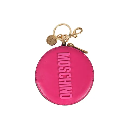MOSCHINO Телячья кожа Украшение Сумка Монета Кошелек Кошелек Женские Фуксия