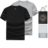 V-образный вырез, 2 упаковки (черный + фотиния серый), сумка для покупок включена / 2 упаковки, легко моющийся и более экономичный!