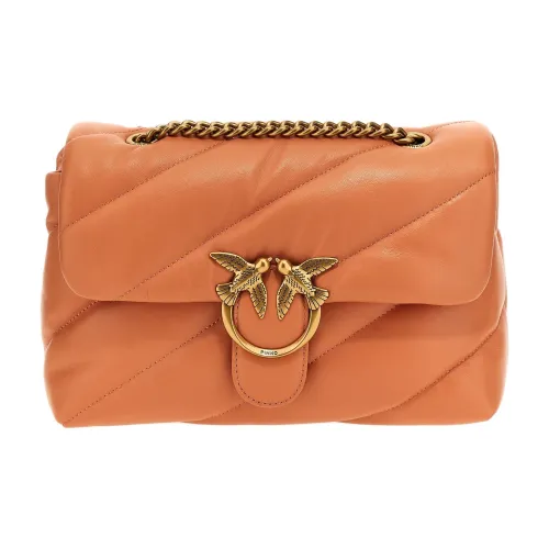 PINKO Love Series Овчина Сумка через плечо Женская Апельсин