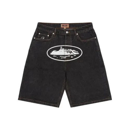Corteiz Co-brand Worn Black Мужские Джинсовые Шорты