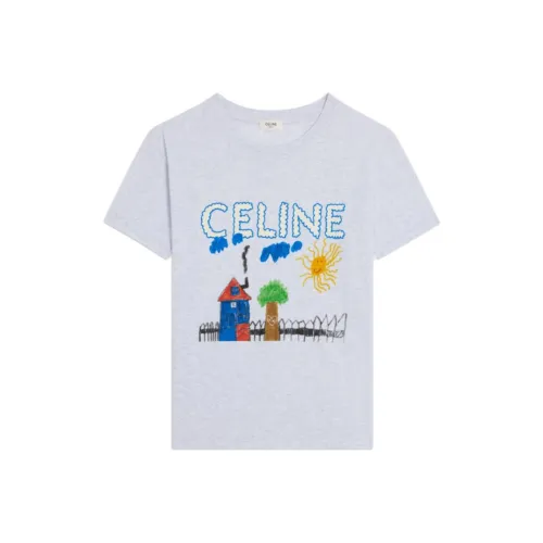 Celine Темно-серые Мужские T-рубашки