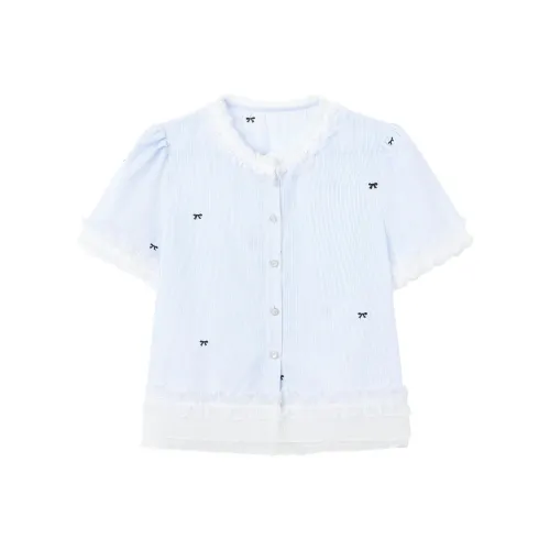 YUTUZI Светло-синие женские рубашки