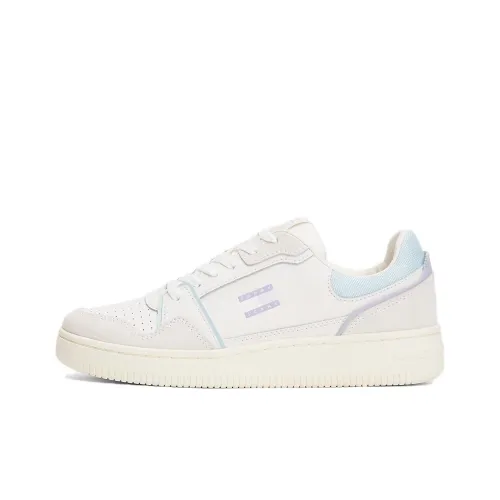 Tommy Hilfiger TRAINERS Винтажные баскетбольные кроссовки Low Топ Белый Серый Женский