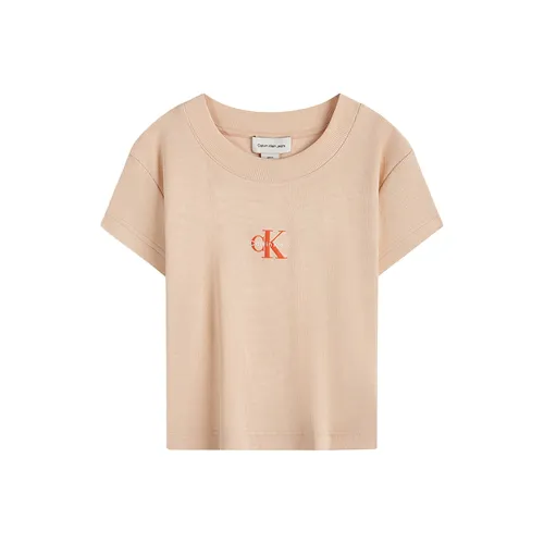 Calvin Klein SS25 RM7 Светло-оранжевый Женские T Рубашки