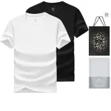 Круглый вырез, 2 упаковки (белый + черный), сумка для покупок включена / 2 упаковки, легко моющийся и экономичный!