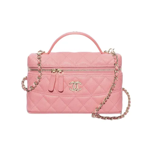 CHANEL Икорный Телячья кожа Сумка через плечо Сумка Женская Светло-розовая