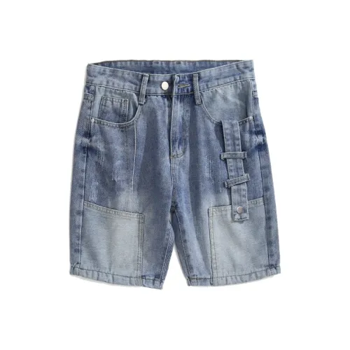 GEOGRE ALEX Blue Men's Denim Shorts GEOGRE ALEX Синий Мужские Джинсовые Шорты