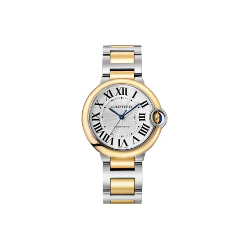 Cartier Часы Ballon Bleu De Cartier 36 Мм, Механизм С Автоматическим Подзаводом, Желтое Золото, Сталь