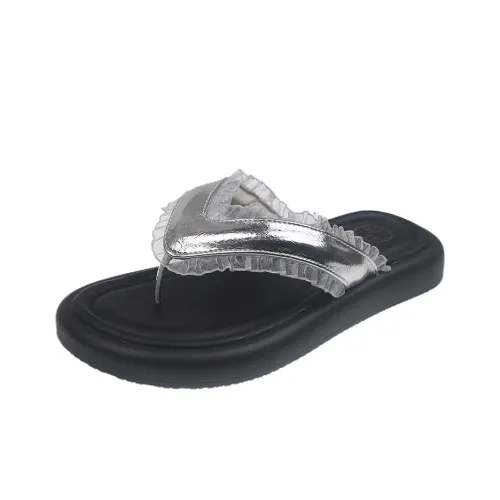 TAFN Устойчивые к истиранию Шлепанцы Женские Серебряные
