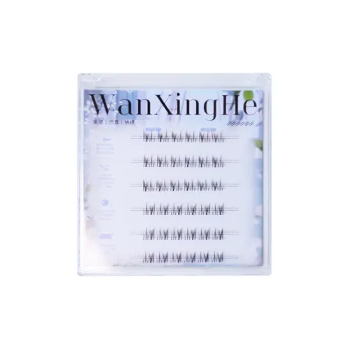 WANXINGHE Без клея без необходимости удаления Лунный свет Белый Нижние ресницы Один сегмент шесть рядов 36 кластеров