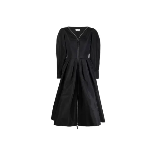 Alexander McQueen Black Женские Длинные Рукава Платья