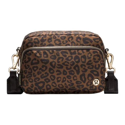 Lululemon Everywhere Переработанный полиэстер Сумка через плечо Женская с леопардовым принтом