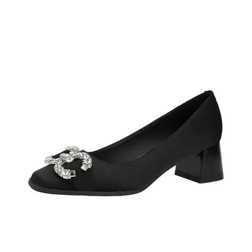 GOSO Грубый каблук Высокие каблуки Женские Черный