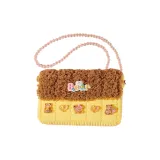 Бурый медведь, квадратная сумка, DIY, ткань, вязаная, ручная работа, сумка