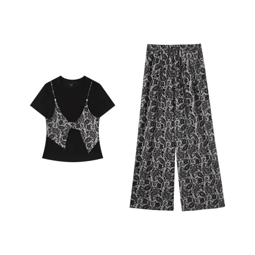 LOUISY AO Черный цветок Женские Повседневные костюмы