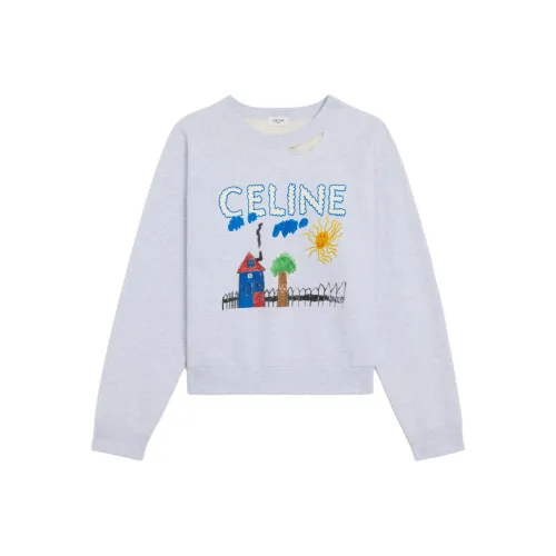 CELINE Светло-серый Мужской Свитшот
