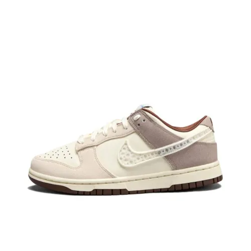 Nike Dunk Скейтборд Кроссовки Низкие Бежево-Коричневые Женские