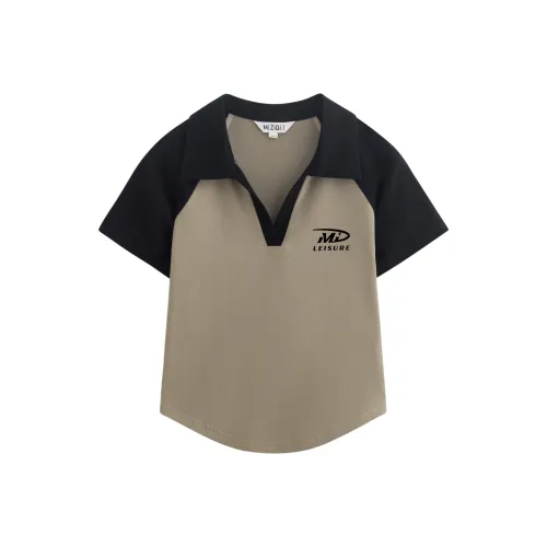 MIZIQI Реглан с коротким рукавом футболки женские