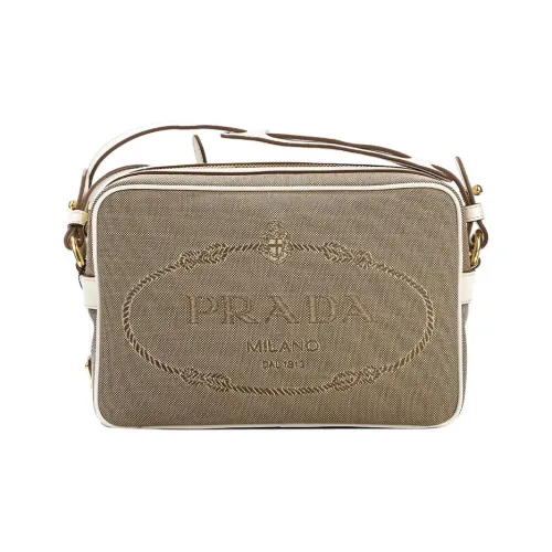 PRADA Холст Плечевая Сумка Стандартная Женская Хаки