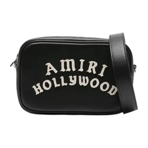 AMIRI Кожа Курьерская Сумка Плечевая Сумка Унисекс Черная