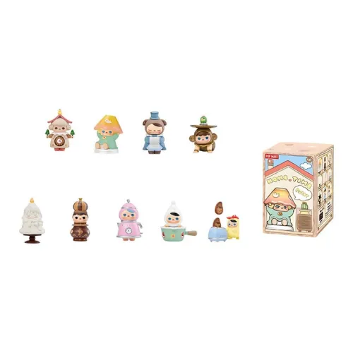POP MART Pucky Elf Home Collection Слепые коробки Один Blind Коробка Целая коробка 9 шт