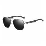 Оправа цвета "оружейный металл" с черно-серыми линзами