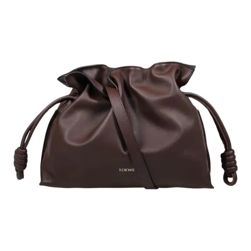 LOEWE Flamenco Телячья кожа Клатч Средний Женские Шоколад