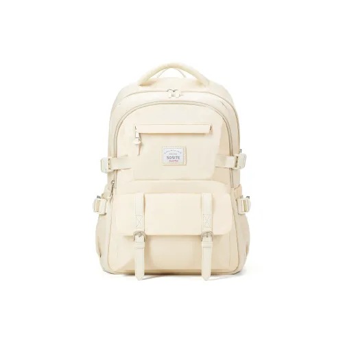 SOSITE Нейлон Рюкзак Стандартный Унисекс Экрю Конфетный Синий
