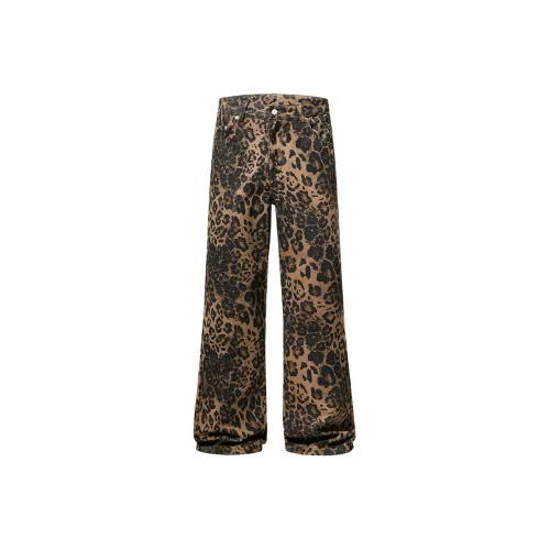 KRISTALIA Леопардовый принт Женские джинсы