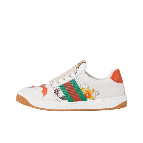 GUCCI Screener Low Топ Скейтборд Кроссовки Женские Белые