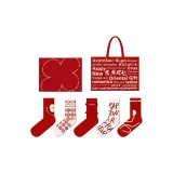 5 пар, красный, рождественская коробка