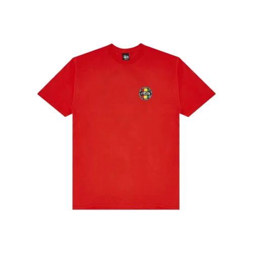 Stussy Красный Мужской T-Рубашки