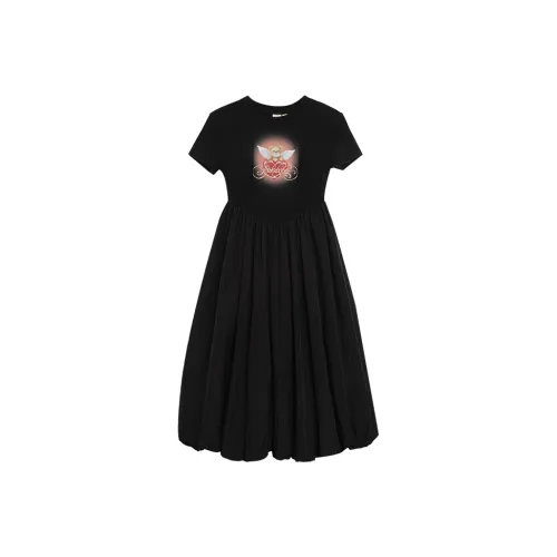 LALABOBO Короткое платье с короткими рукавами женское