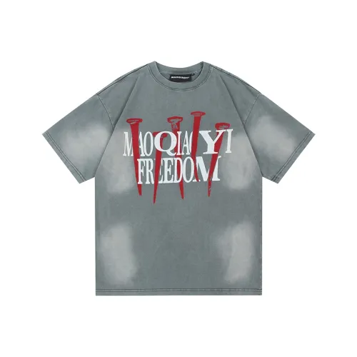 MAOQIAOYI Серый Унисекс Футболка