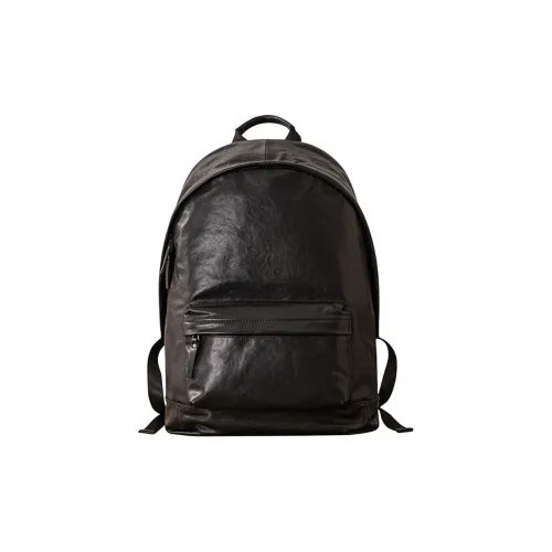 Back Step Рюкзак из крупнозернистой текстуры коровьей кожи унисекс черный