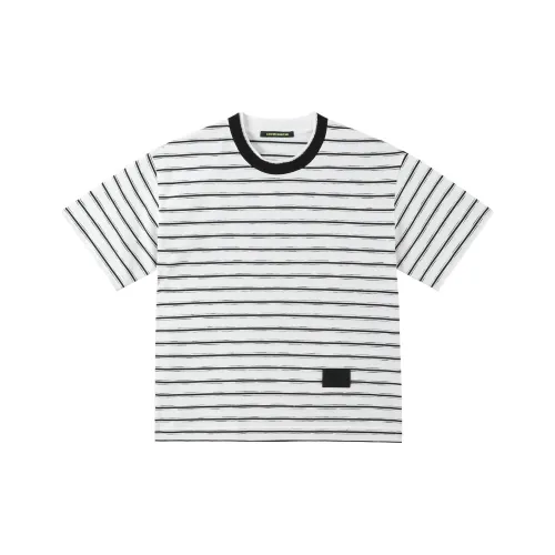 Caver&Hunter Черно-белые полосы Мужская футболка с коротким рукавом
