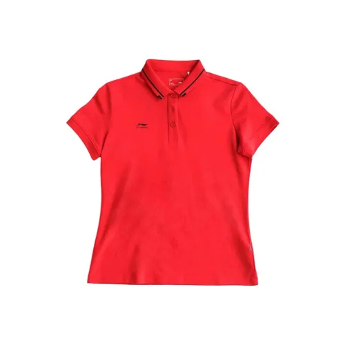 LINING Красный Женские Поло