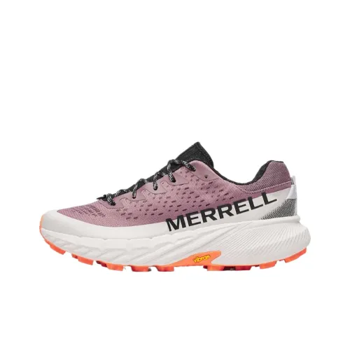 MERRELL Agility Peak 5 Устойчивые к истиранию низкие кроссовки для бега по пересеченной местности Мужские Светлый Вишнево-розовый