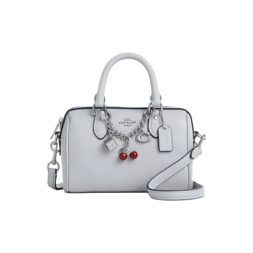 COACH Rowan Кожа Одно Плечо Сумка Мини Женская Ледяной Синий