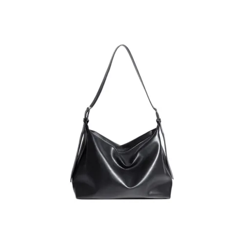 SHIZIYOUA Microfiber Leather Shoulder Bag Medium Men's Black SHIZIYOUA Микрофибра Кожа Плечевая Сумка Средняя Мужская Черная