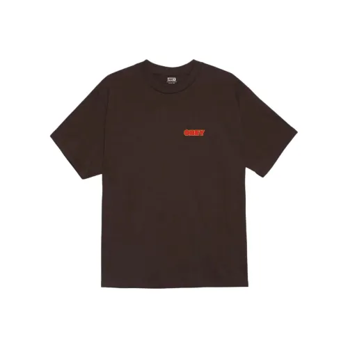 Obey Коричневая Унисекс Футболка
