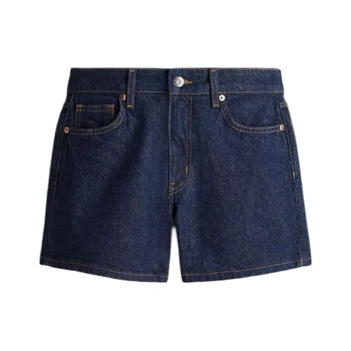 H&M Темно-синие джинсовые шорты для женщин