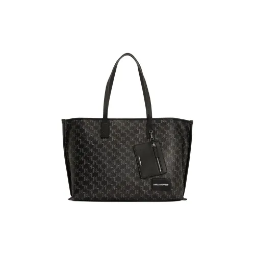 KARL LAGERFELD Хлопок Тоут Сумка Сумка для покупок Сумка на плечо Женская Черная