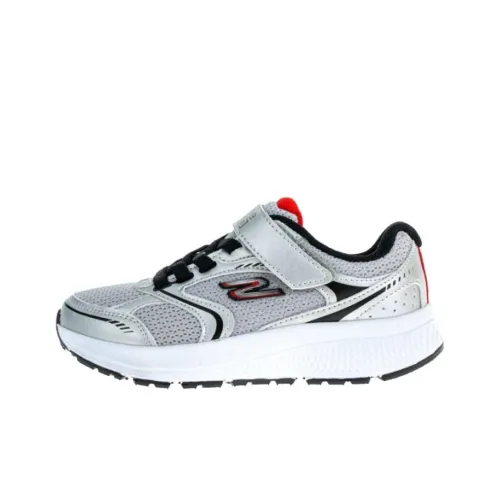 Skechers Go Run Consistent Детская беговая обувь Низкий топ Серебристый Черный Школьный возраст