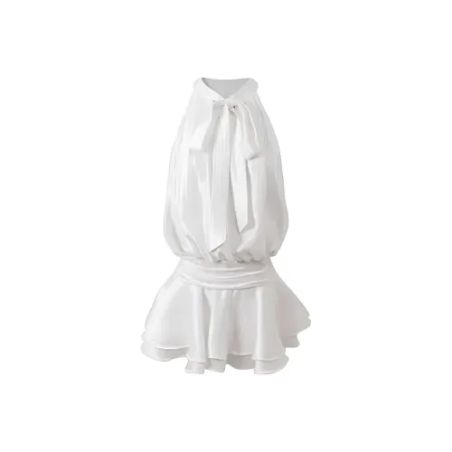 COHX Белые Женские Платья без рукавов