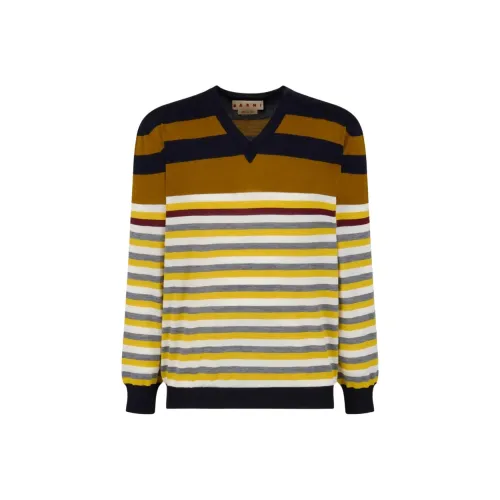 MARNI Мужские свитеры горчично-желтого цвета