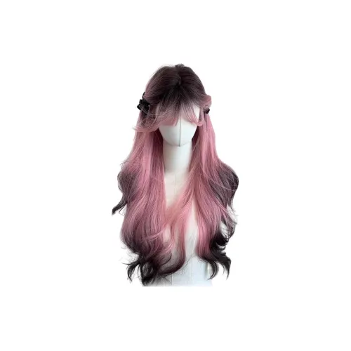 FYOSEE Siamese Cat Wig Длинные волосы Розовый Черный градиент с Высоким ключом Feel