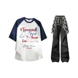 Темно-синий, синий, полосы + черный [брюки]