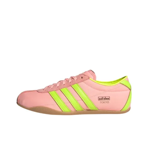 Adidas Originals Tokyo Устойчивый к истиранию Низкий Топ Повседневная обувь Женская Неоново-розовая